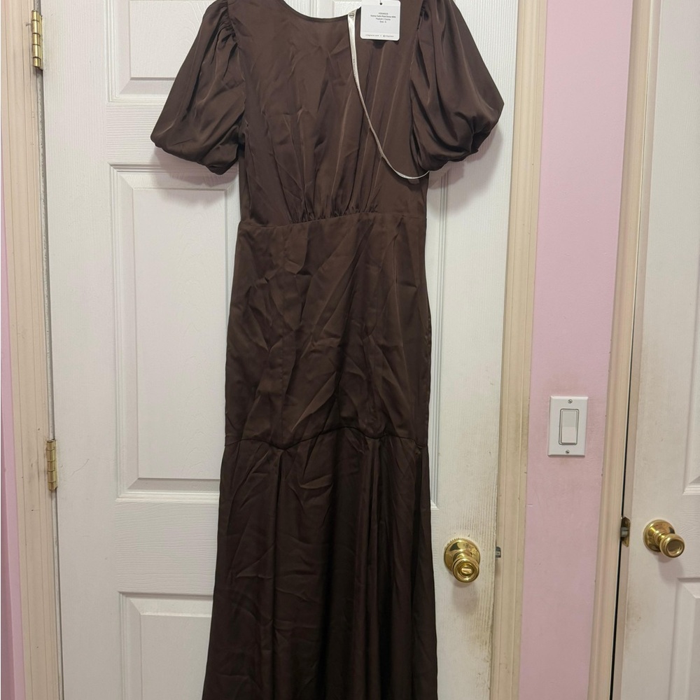 Chic Brown Maxi Dress - Picture 2 of 4